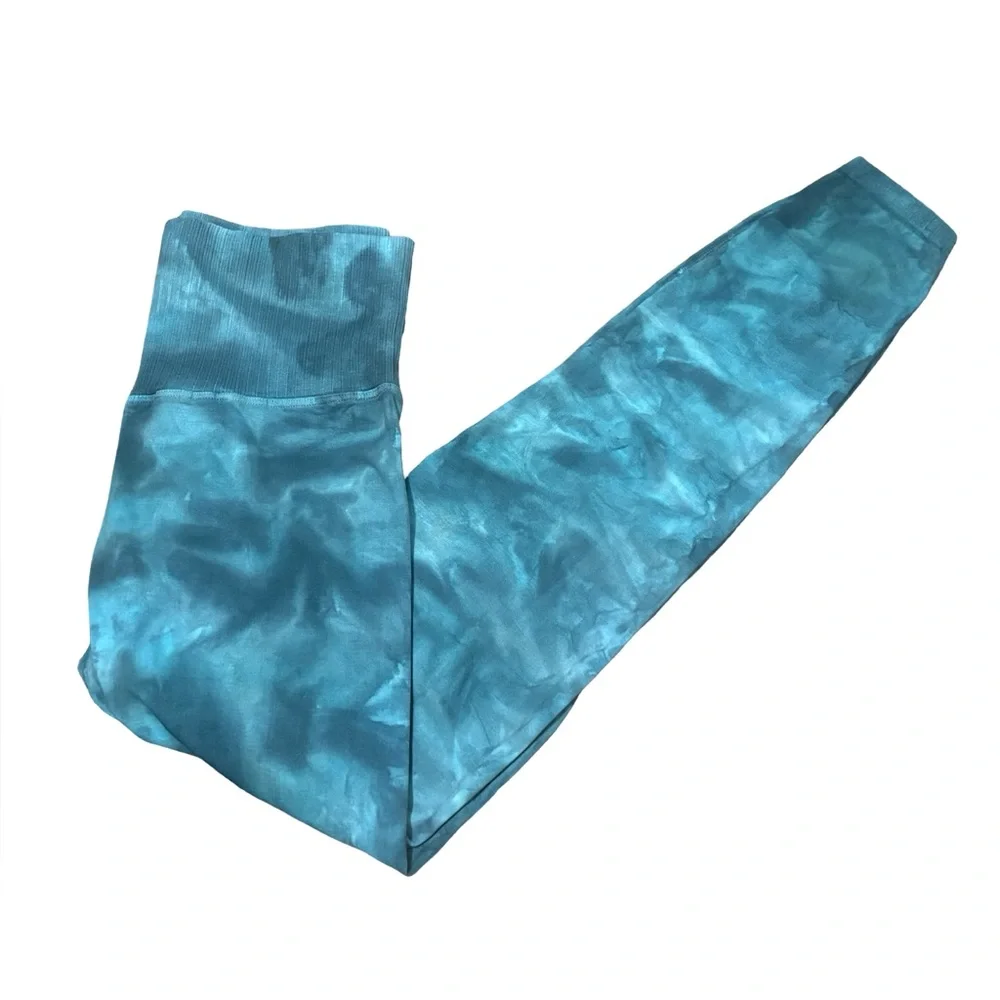 FP Movement by Free People Good Karma in Vibrant Blue Tie-Dye Leggings - Picture 4 of 7